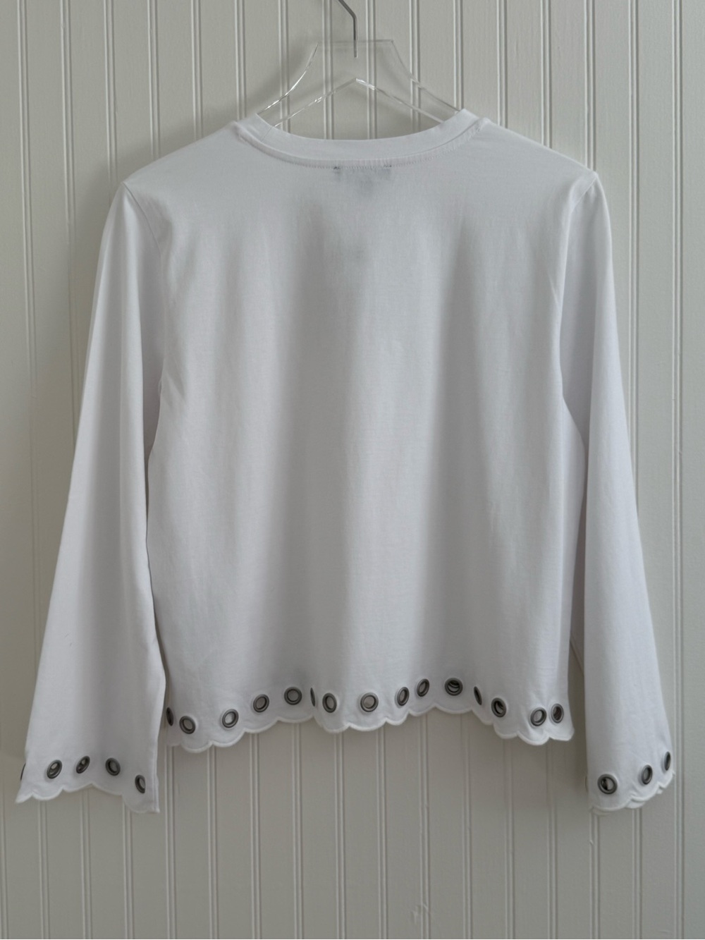 J. Crew Boyfriend Jersey Relaxed Long-Sleeve T-Shirt with Grommets - Picture 5 of 7